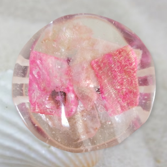 Vintage Made In Philippines Lucite Seashell Ring One Size - Picture 2 of 9